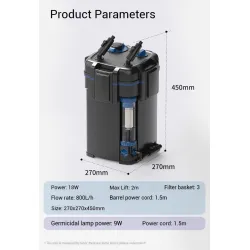 External aquarium filter SUNSUN YWY-800