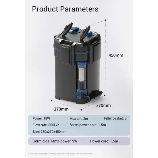 External aquarium filter SUNSUN YWY-800