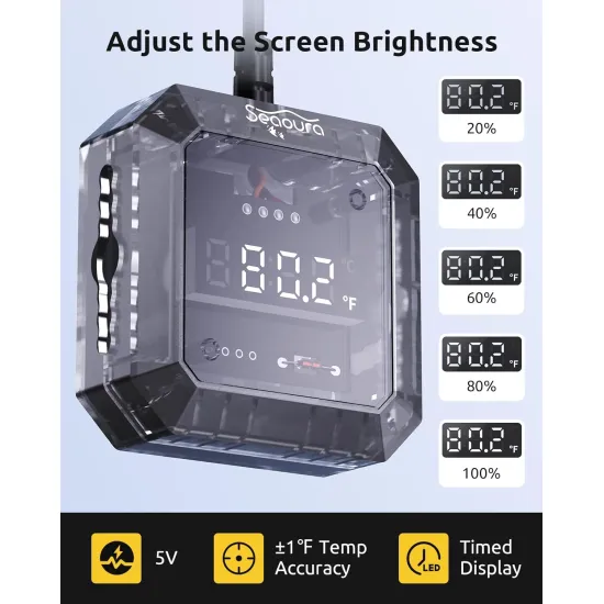 Потопяем дигитален термометър за аквариум Seaoura SR-802