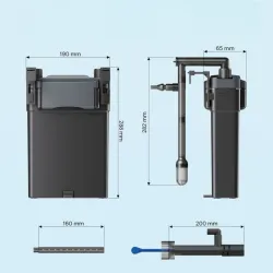 SunSun HBL-803 Hang On Filter – компактен hang on филтър за аквариум