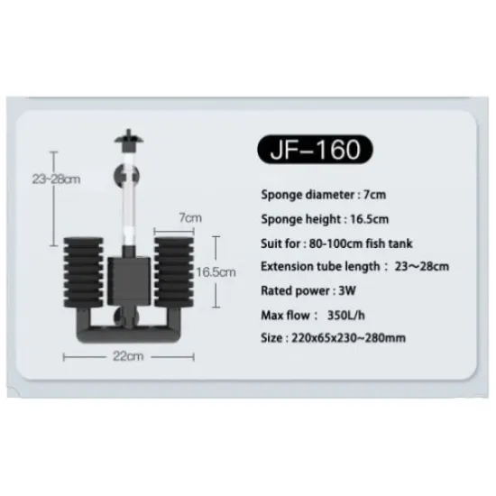 SunSun JF160 aquarium filter sponge for biological and mechanical filtration
