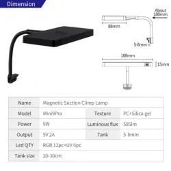 LED осветление Week Aqua Mini 9 Pro за нано аквариум