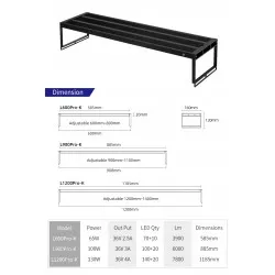 Week Aqua L1200 Pro Ver. 3 Series RGB+UV Full Spectrum Aquarium Lighting