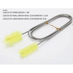 Aquarium pipe cleaning brushes