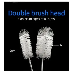 Double-sided hose cleaning brush