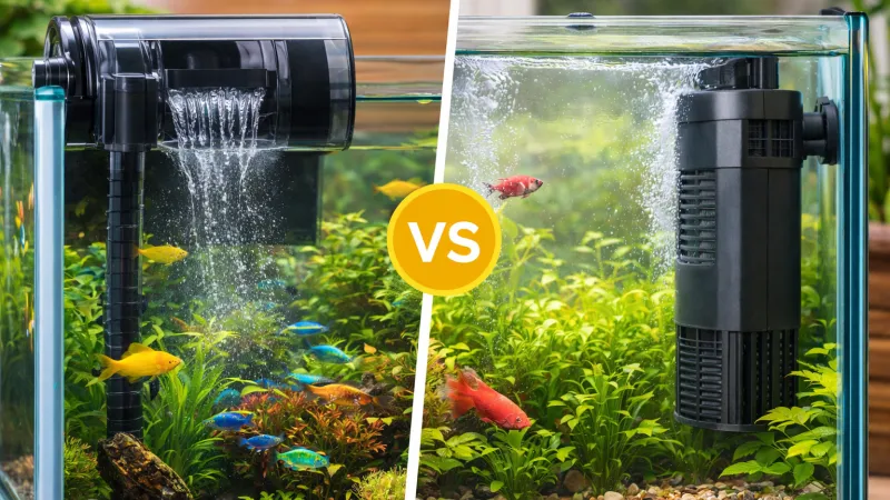 Hang On vs. Internal filter: Which one to choose?
