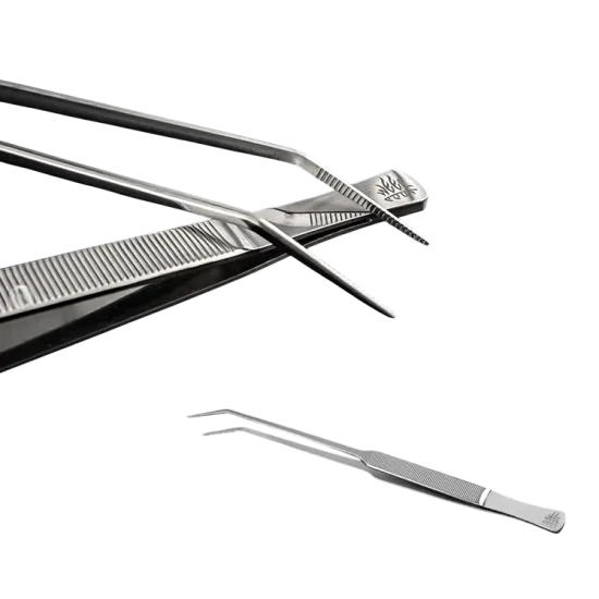 Curved plant tweezers 25 cm