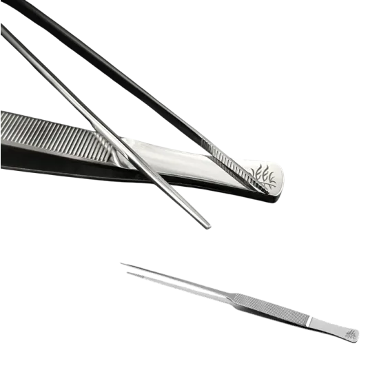 Straight plant tweezers 25 cm Week Aqua