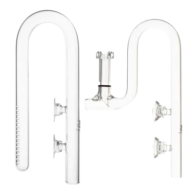 Glass tubes with skimmer on the outlet 12 -16 cm