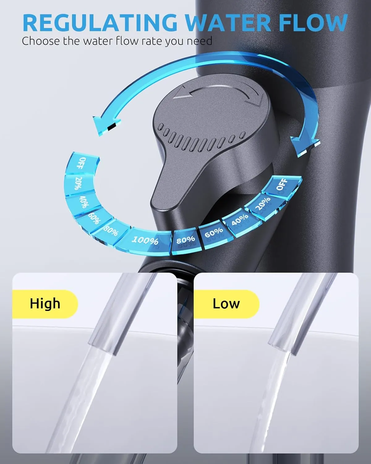 Adjusting the water flow of the Seaoura aquarium siphon with flow control