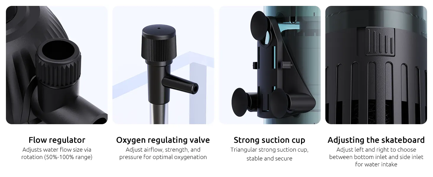 Seaoura SR-701L flow regulator, oxygen control valve, mounting bracket and adjustable water intake